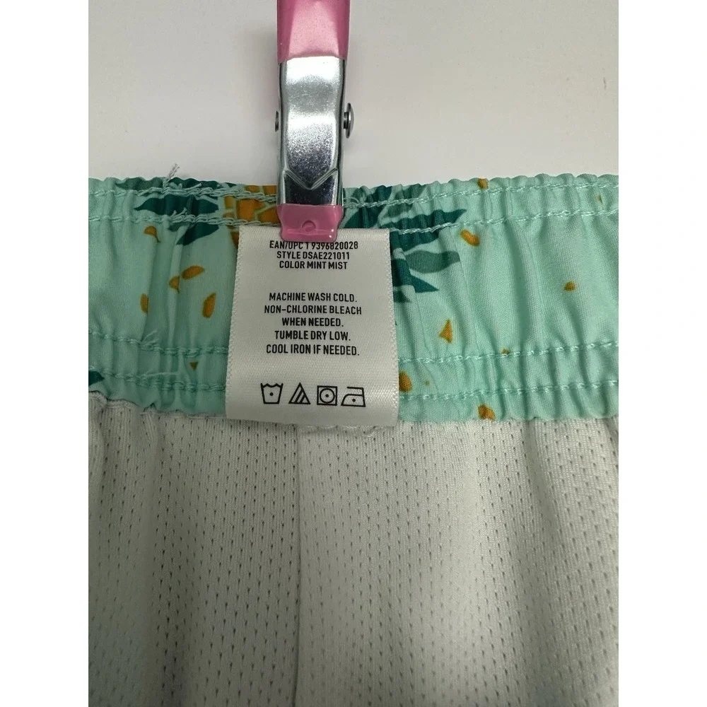 Members Mark All Over Print, Men's Large, Green Yellow, Pineapples, Swim Trunks